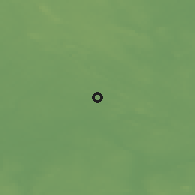 Shaded relief of the 46 km around Voldi, drawn from the GMTED2010 grid