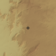 Shaded relief of the 60 km around Āsosa, drawn from the GMTED2010 grid