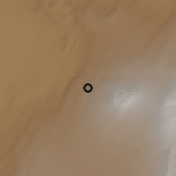 Shaded relief of the 60 km around Āssela, drawn from the GMTED2010 grid