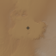 Shaded relief of the 60 km around Āwassa, drawn from the GMTED2010 grid