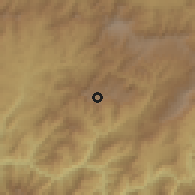 Shaded relief of the 60 km around Bale, drawn from the GMTED2010 grid