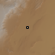 Shaded relief of the 60 km around Bati, drawn from the GMTED2010 grid
