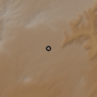 Shaded relief of the 60 km around Beke, drawn from the GMTED2010 grid