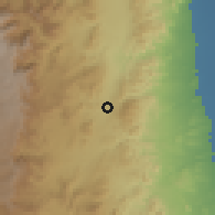 Shaded relief of the 59 km around Berahle, drawn from the GMTED2010 grid
