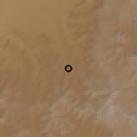 Shaded relief of the 59 km around Bizet, drawn from the GMTED2010 grid