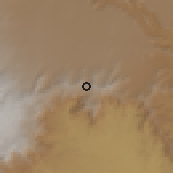 Shaded relief of the 60 km around Boko, drawn from the GMTED2010 grid