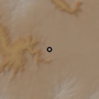 Shaded relief of the 60 km around Bole, drawn from the GMTED2010 grid