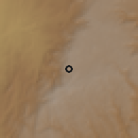 Shaded relief of the 60 km around Bule, drawn from the GMTED2010 grid