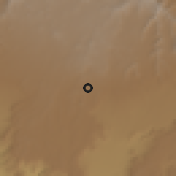 Shaded relief of the 60 km around Burē, drawn from the GMTED2010 grid