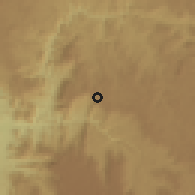 Shaded relief of the 60 km around Bure, drawn from the GMTED2010 grid