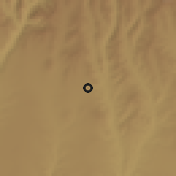 Shaded relief of the 60 km around Burka, drawn from the GMTED2010 grid