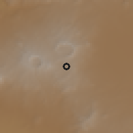 Shaded relief of the 60 km around Busa, drawn from the GMTED2010 grid