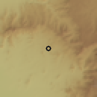 Shaded relief of the 60 km around Chebi, drawn from the GMTED2010 grid
