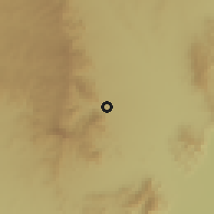 Shaded relief of the 60 km around Chida, drawn from the GMTED2010 grid