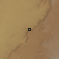 Shaded relief of the 60 km around Dangla, drawn from the GMTED2010 grid