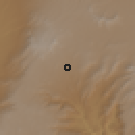 Shaded relief of the 60 km around Daye, drawn from the GMTED2010 grid