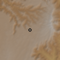 Shaded relief of the 60 km around Debre Birhan, drawn from the GMTED2010 grid