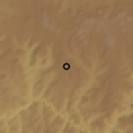 Shaded relief of the 59 km around Debrekerbe, drawn from the GMTED2010 grid