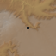 Shaded relief of the 60 km around Debre Libanos, drawn from the GMTED2010 grid