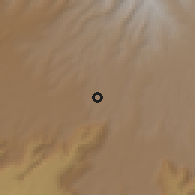 Shaded relief of the 60 km around Debre Mark'os, drawn from the GMTED2010 grid