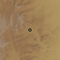 Shaded relief of the 60 km around Degan, drawn from the GMTED2010 grid
