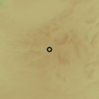 Shaded relief of the 60 km around Dewele, drawn from the GMTED2010 grid