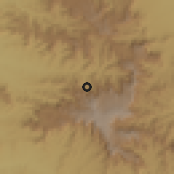 Shaded relief of the 60 km around Dima, drawn from the GMTED2010 grid