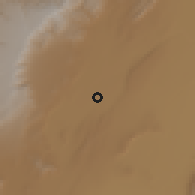 Shaded relief of the 60 km around Dimeka, drawn from the GMTED2010 grid