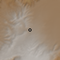 Shaded relief of the 60 km around Dinsho, drawn from the GMTED2010 grid