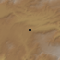 Shaded relief of the 60 km around Diri, drawn from the GMTED2010 grid