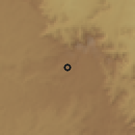 Shaded relief of the 60 km around Dongoro, drawn from the GMTED2010 grid