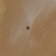 Shaded relief of the 60 km around Duna, drawn from the GMTED2010 grid