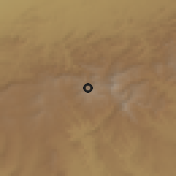 Shaded relief of the 60 km around Ejersa Goro, drawn from the GMTED2010 grid