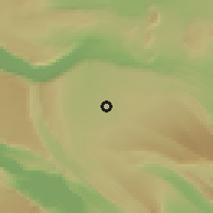 Shaded relief of the 60 km around Elidar, drawn from the GMTED2010 grid