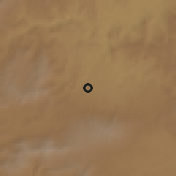 Shaded relief of the 60 km around Āgaro, drawn from the GMTED2010 grid