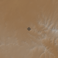Shaded relief of the 60 km around Faggeta, drawn from the GMTED2010 grid