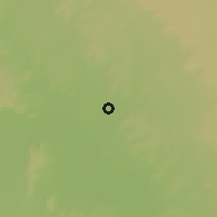 Shaded relief of the 60 km around Ferfer, drawn from the GMTED2010 grid