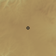 Shaded relief of the 60 km around Filtu, drawn from the GMTED2010 grid
