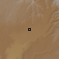 Shaded relief of the 60 km around Finote Selam, drawn from the GMTED2010 grid