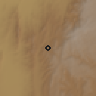 Shaded relief of the 60 km around Fisehagenet, drawn from the GMTED2010 grid