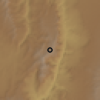 Shaded relief of the 60 km around Fofa, drawn from the GMTED2010 grid