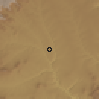 Shaded relief of the 60 km around Furda, drawn from the GMTED2010 grid
