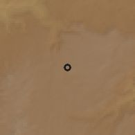 Shaded relief of the 60 km around Gatira, drawn from the GMTED2010 grid