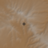 Shaded relief of the 60 km around Gebeze Mariam, drawn from the GMTED2010 grid