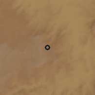 Shaded relief of the 60 km around Gechi, drawn from the GMTED2010 grid