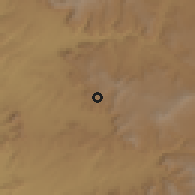 Shaded relief of the 60 km around Gijet, drawn from the GMTED2010 grid