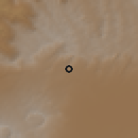 Shaded relief of the 60 km around Gīnch'ī, drawn from the GMTED2010 grid
