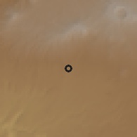 Shaded relief of the 60 km around Gindo, drawn from the GMTED2010 grid