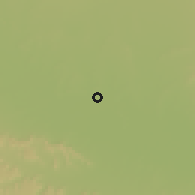 Shaded relief of the 60 km around Gode, drawn from the GMTED2010 grid