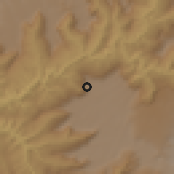 Shaded relief of the 60 km around Gohatsion, drawn from the GMTED2010 grid